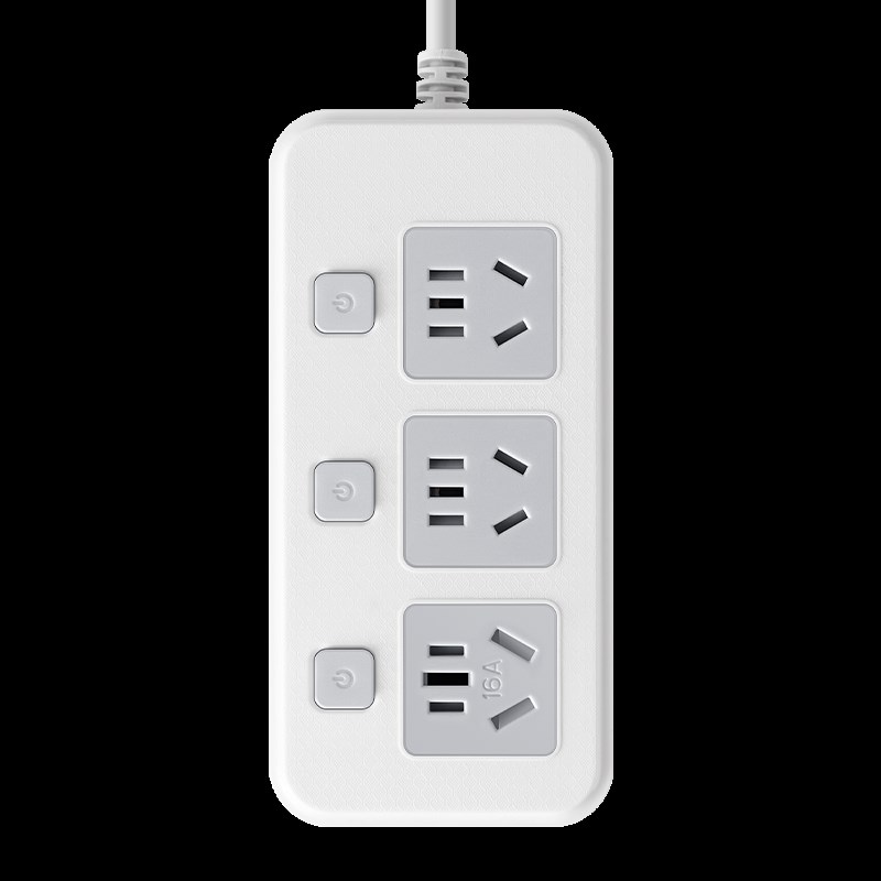 大功率插排空调热水器m接线板4000w插座插板专用10转16a拖线板家