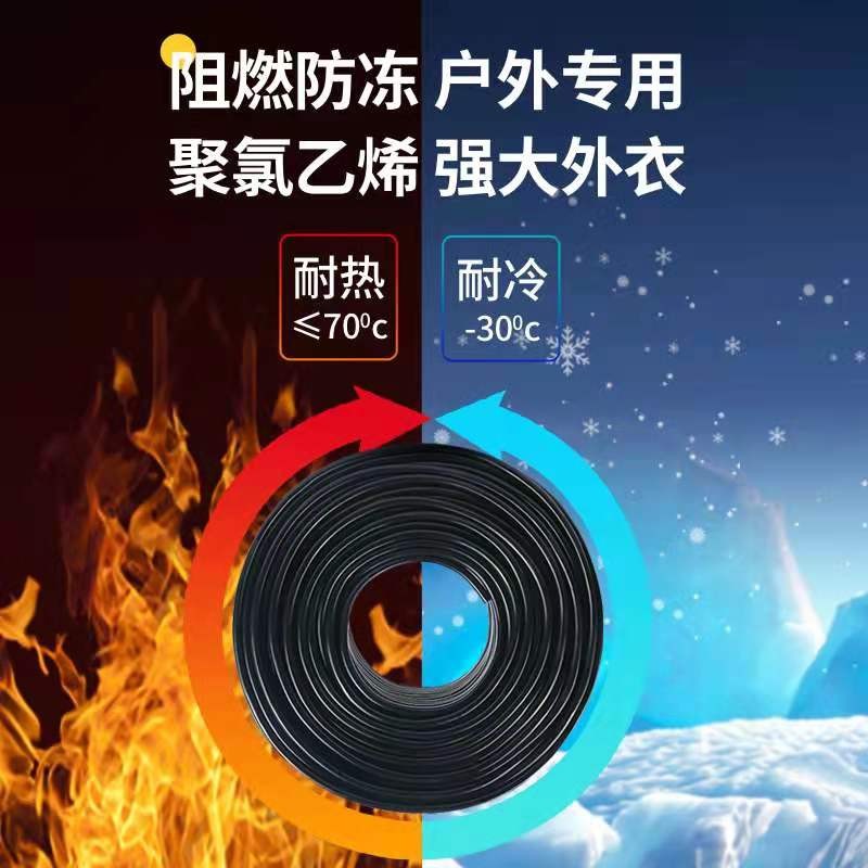 RVV国标纯铜电线家用2芯3芯电缆软线1.5 I2.5 4平方护套线电源长