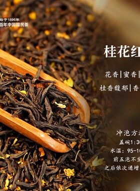 春安2025新茶桂花红茶叶桂花红茶正山小种茶耐泡花香罐装【TF】