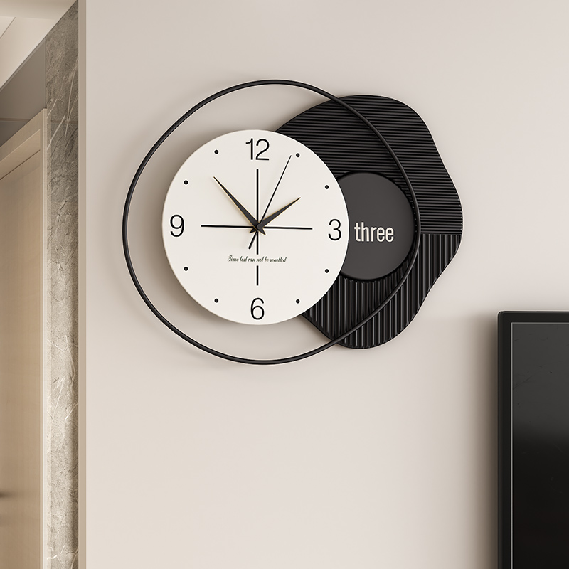 钟表挂钟客厅创i意2022新款墙上简约现代轻奢极简风时尚表挂墙时