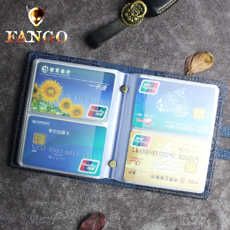 手工真皮卡包男女大容量牛皮卡套多卡位H信用卡包复古名片夹60卡