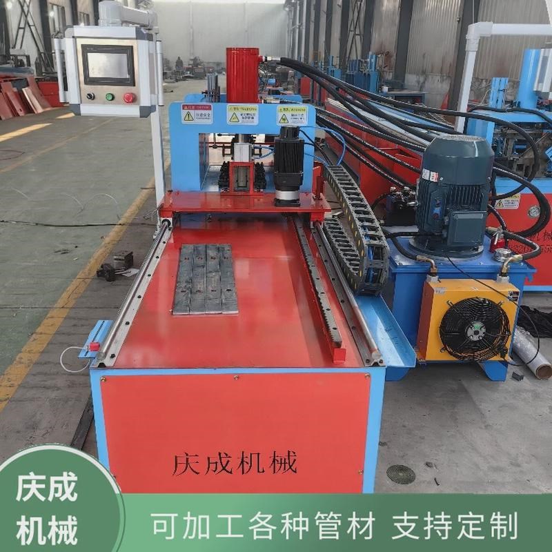 全自动扁铁e设备数控冲孔切断一体冲孔机钢板打孔机双工位冲孔机