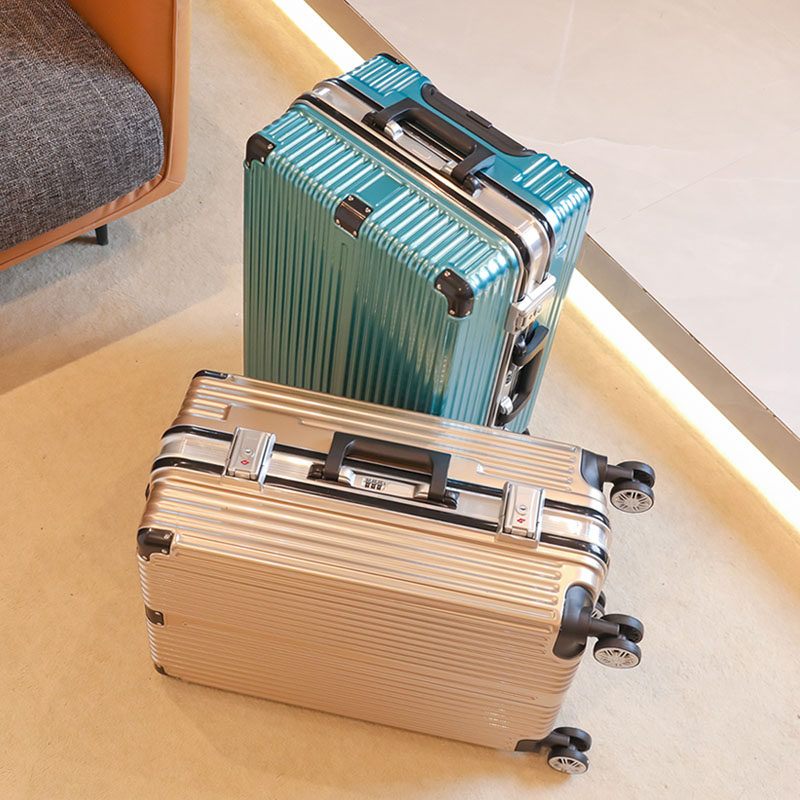 行李箱男女铝框小型2n0寸旅行拉杆登机箱学生24寸密码皮箱结实耐