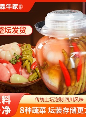 【坛装天然乳酸菌泡菜】森牛家古法仔姜儿菜豇豆萝卜佛手瓜辣椒3