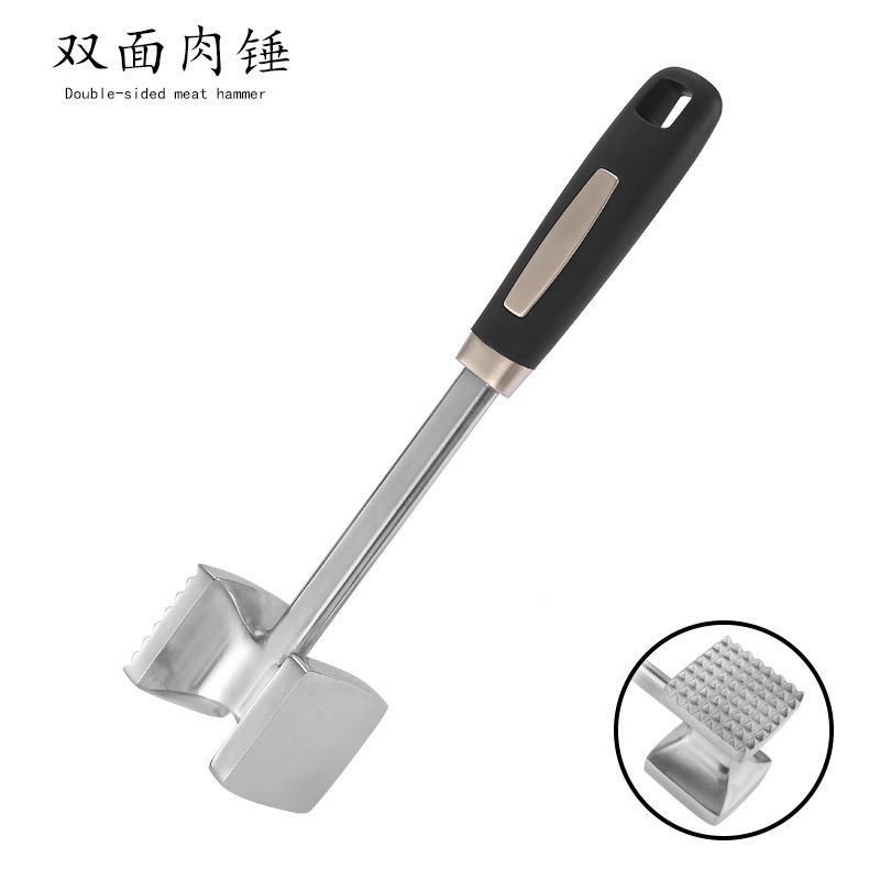 不锈钢松肉锤牛排松肉器家用厨房双面嫩肉锤锌合金敲肉锤