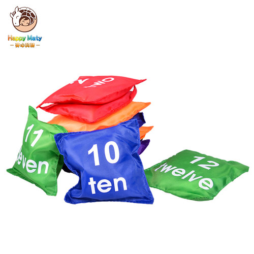 儿童丢沙包玩具幼儿园数字英文字母几何沙包小学生感统训练器材