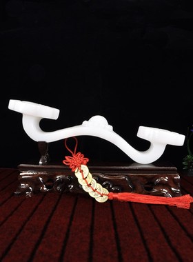 白玉如意摆件天然玉石转运珠客厅玄关办公室如意摆设开业乔迁礼品