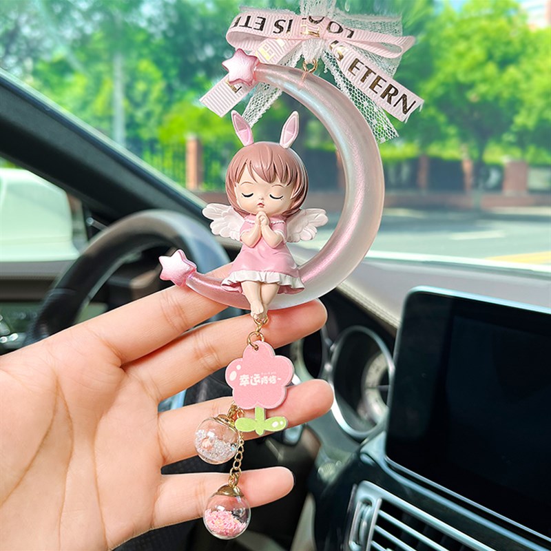 安妮宝贝车载挂饰吊饰diy手工车内装饰品高档汽车挂件2023新款女