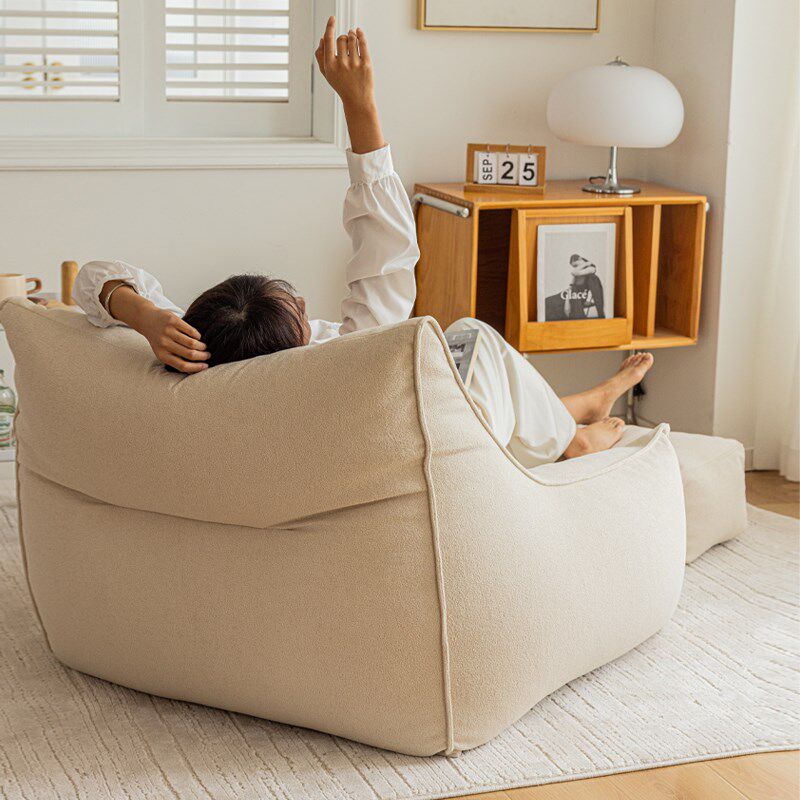懒人沙发豆袋家用女生卧室客厅秋冬圈圈绒小沙发可爱舒适单人躺椅