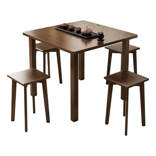 楠竹方桌子吃饭桌折叠简约八仙桌正方形家用新中式餐桌实木四方桌