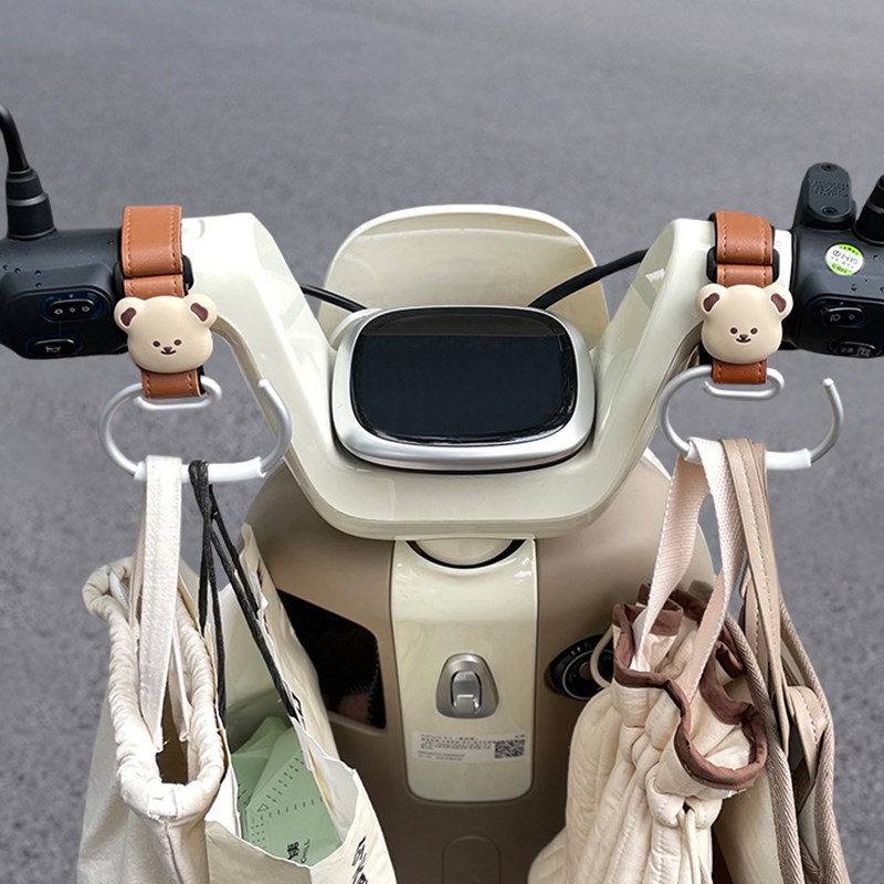 电动车挂钩前置通用强力承重电瓶车创意车前免锁T扣多功能置物神