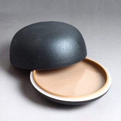 金石印坊 精品黑色磨砂高盖印泥盒 印泥缸 加固包装