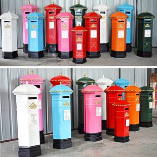 展示陈列工艺摆件 伦敦街头邮筒 英伦邮筒 复古铁皮邮筒 热销