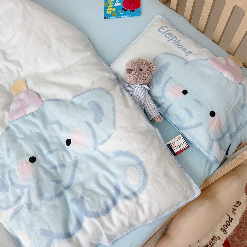 A类Q软糯全棉双层纱儿童三件套/被套单件 幼儿园被罩单人床套件