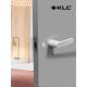 KLC意式 极简生态磁吸静音门锁可镶嵌木饰面皮革岩板把手白色门锁