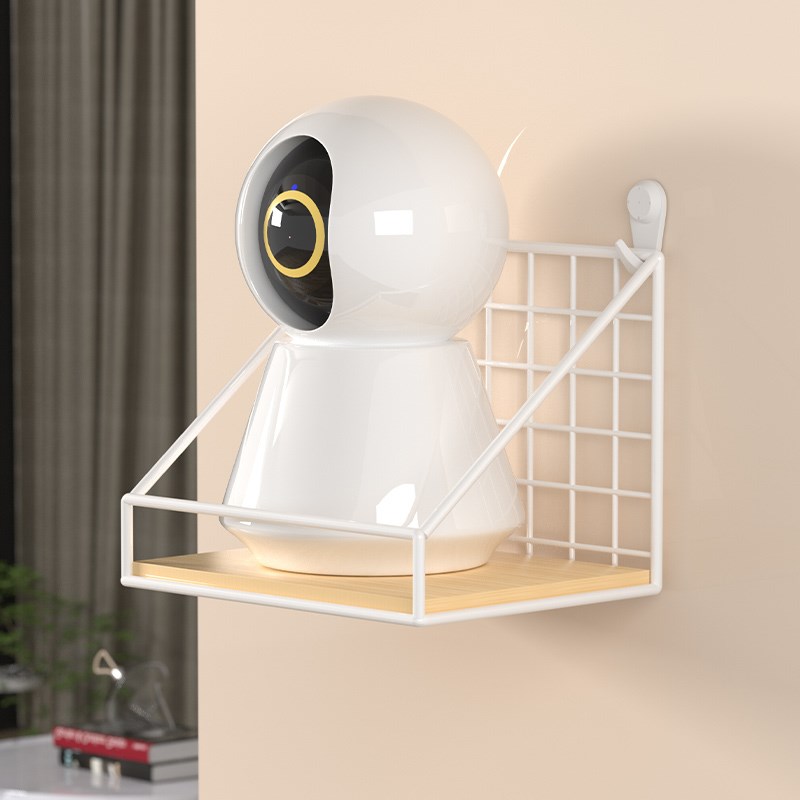 摄像头室内支架免打孔监控机架家用室外墙上置物架路由器放置架子