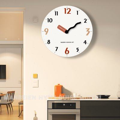 2024新款美拉德风挂钟客厅家用简约挂表现代创意钟表时尚时钟挂墙