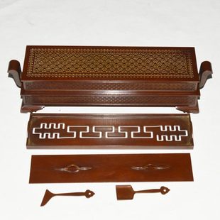 大号长方形卧香炉纯紫铜朝冠耳打篆套炉香粉炉家用供佛紫铜香篆炉