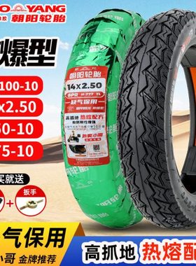 14X2.125/2.50朝阳电动车轮胎真空胎2.50/2.75-10钢丝外胎防爆胎