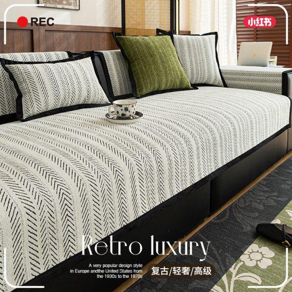 复古沙发垫四季通用2024新款沙发盖布轻奢高级感固定防滑坐垫套罩,居家布艺,沙发垫,淘宝优惠券,粉丝福利购,淘宝优惠卷