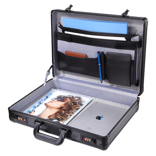 手提密码箱收纳文件商务公文保险笔记本电脑超薄铝合金箱子男式