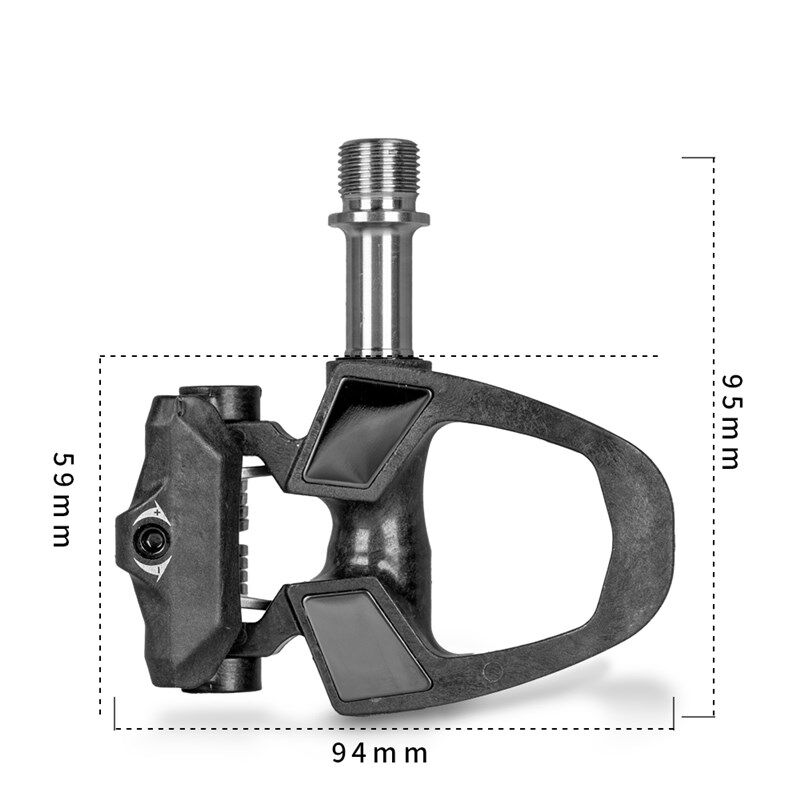 公路车碳纤维锁踏钛合金轴心超轻自锁SPD系统6度锁片三培林脚踏板