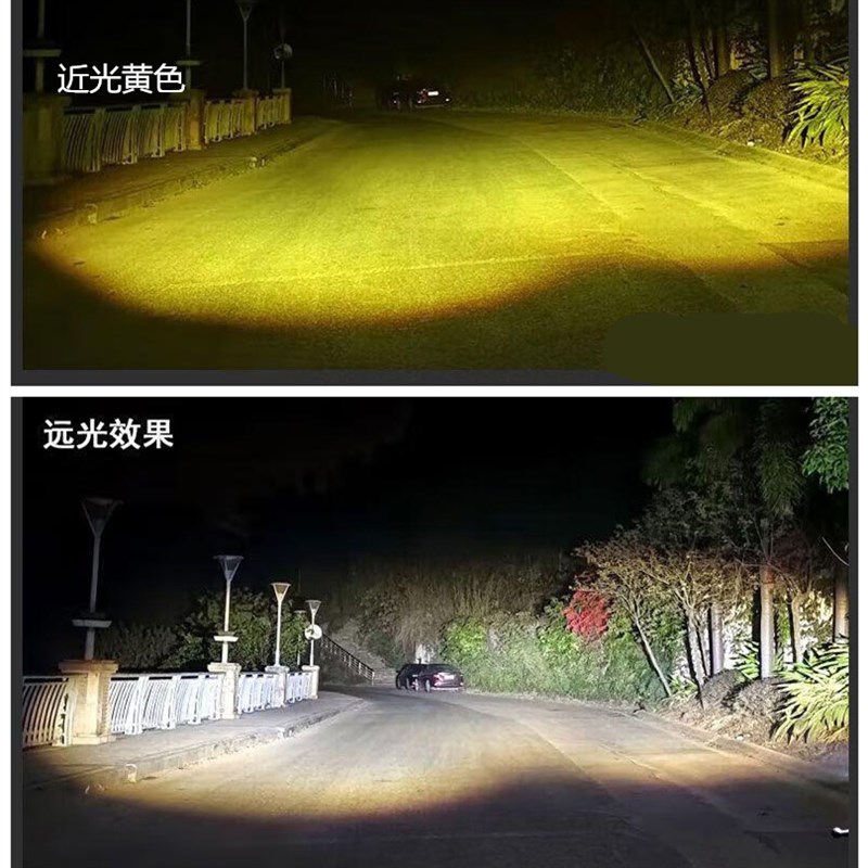 电动车机b车射灯外置超亮黄白远近电瓶三轮车LED客厅灯强光12V~72