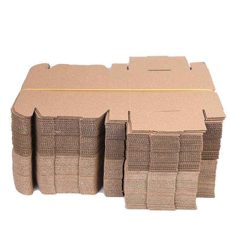 100个/组 飞机盒纸箱盒子打包发货快递打包箱包装盒扁盒牛皮纸盒