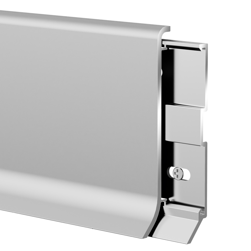 铝合金踢脚板h家用极窄超薄金属不锈钢弧形卡扣踢脚线地角贴脚线