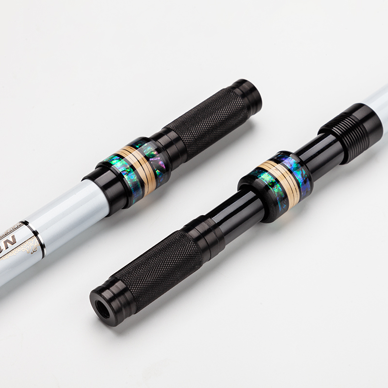 金标版湛卢精工抄网竿三代目振z出碳素可定位抄网杆伸缩超硬超轻