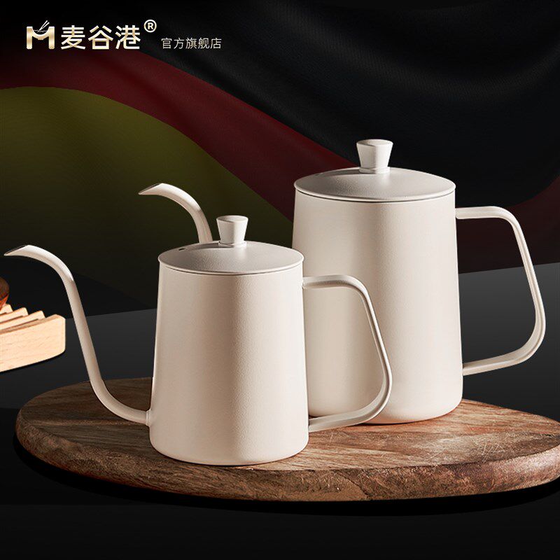 手冲咖啡壶带刻度家用耳挂手冲壶3C04不锈钢咖啡器具手冲壶细长嘴