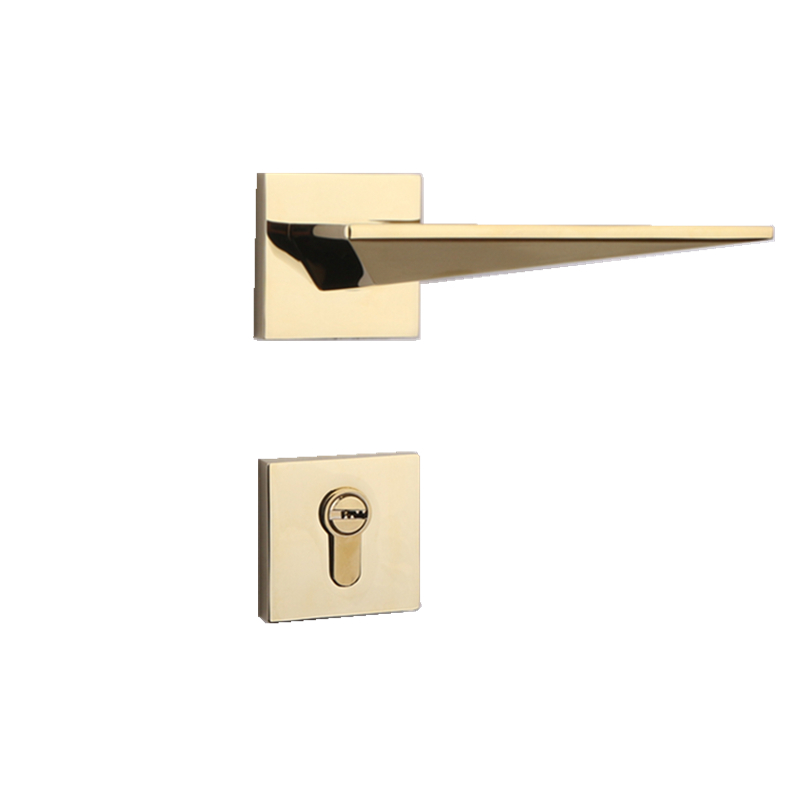 依佰利金a色门锁轻奢室内卧室静音磁吸门锁现代简约方形把手房门