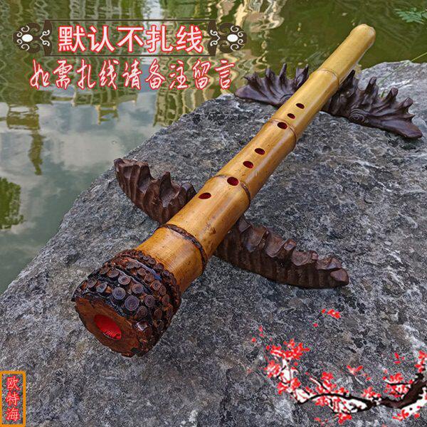台湾桂竹南箫张海船收藏箫尺八大头竹根六八孔南萧包邮欧特海南箫