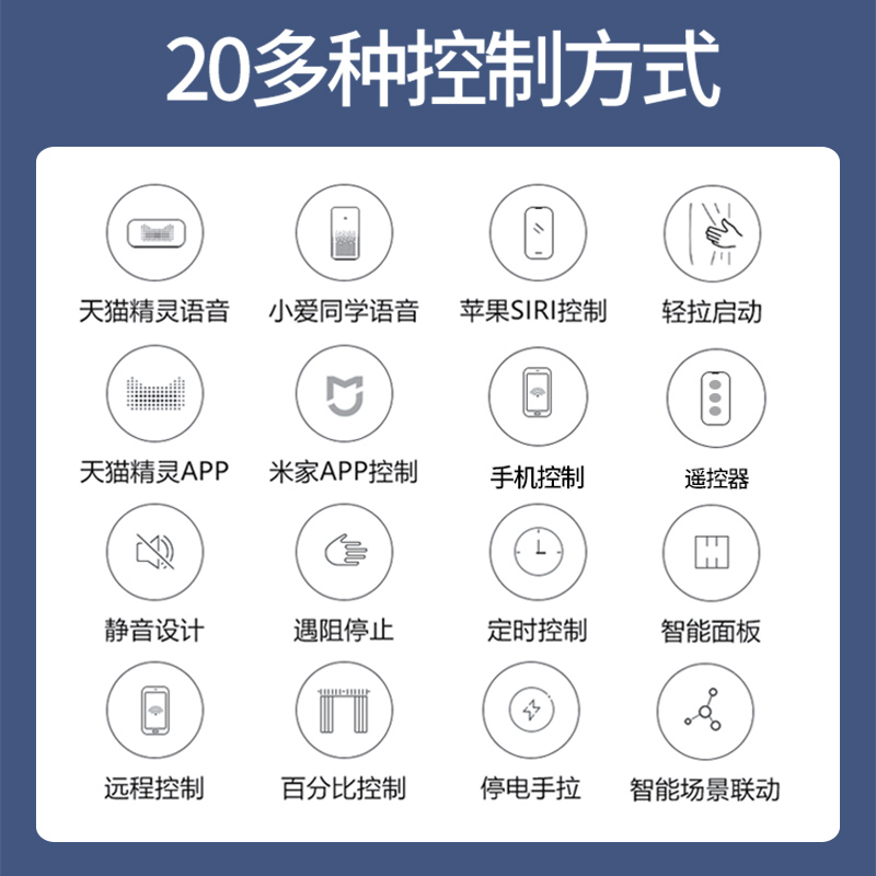 电动窗帘轨道双智能米家小爱天猫精灵语音控制全自动开合声控电机