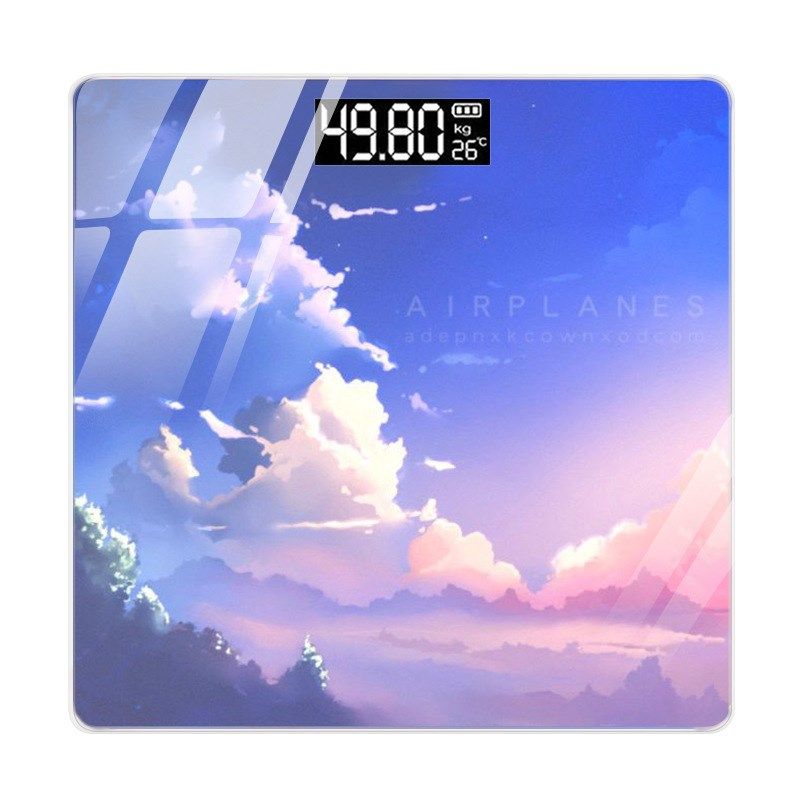 蓝牙智能多功能电池款体重秤家用小型可爱电子称体脂秤精准人体秤