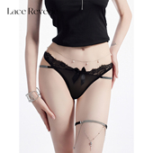 「LR」暗夜私欲 女士三角裤 性感蕾丝高开叉细带内裤 女生2025新款