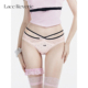 女2025新薄款 「LR」甜心诱惑 纯欲镂空蕾丝网纱弹力交叉绑带内裤