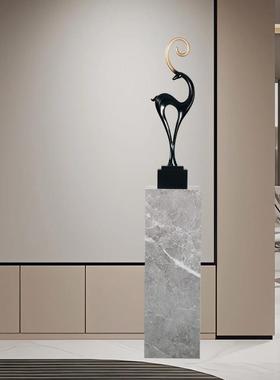 大理石底座桌底座大型地板雕塑码头酒店电视柜装饰展示