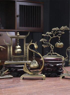 创意倒流香炉奔月悬福中华情熏香吊球中式禅意家居摆件室内檀香