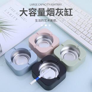 风办公室客厅酒店马口铁烟缸礼品印刷 塑料创意大号家用个性