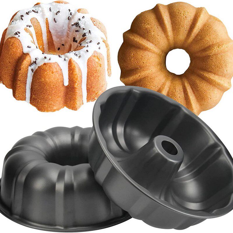 高档咕咕霍夫圆形戚风蛋糕模具烘焙烟囱萨瓦林南瓜不沾烤盘烤箱用