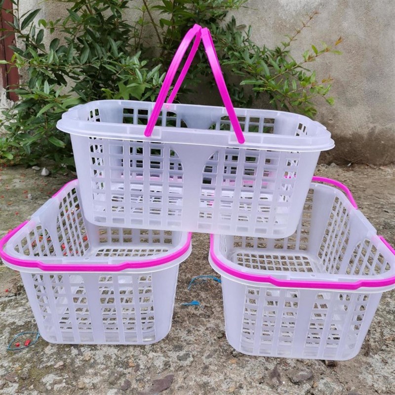 白色塑料水果篮杨梅篮草莓篮桑葚篮樱桃篮1-13斤装手提方篮水果筐