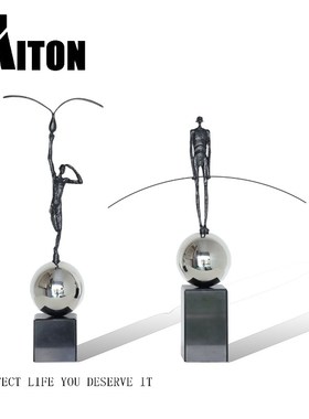 简约现代抽象人物艺术雕塑摆件玄关酒柜意式极简装饰品软装高级感