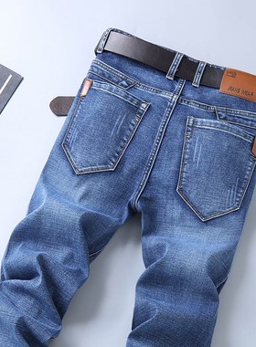 2025春秋新款牛仔裤男直筒宽松休闲长裤青年中腰百搭耐磨工作裤男