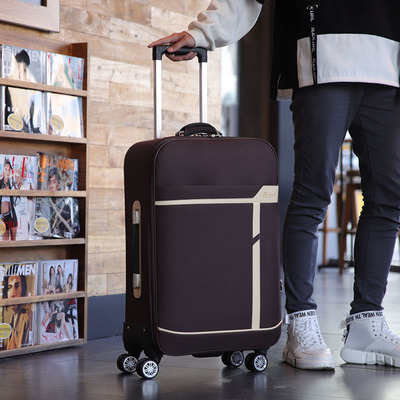 商务牛津布行李箱男28寸旅行箱万向轮女帆布箱大容量密码箱登机箱