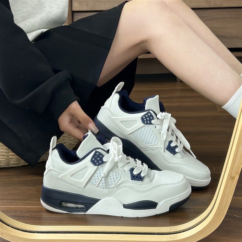 易少年 港风气垫运动鞋男ins潮2023夏季新款情侣板鞋休闲小白鞋子