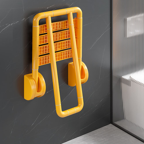 浴室折叠凳淋浴座椅墙壁挂式防滑靠背免打孔厕所老年人洗澡坐凳子