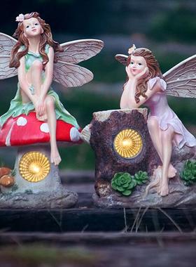 花仙摆件户外庭院太阳能灯花园装饰景观布置草坪灯室外防水小夜灯