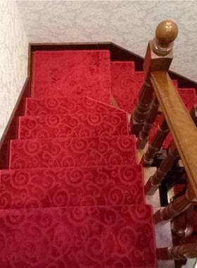 新中式红色祥云楼梯踏步垫防滑垫平台异形转角平台踏步垫定制