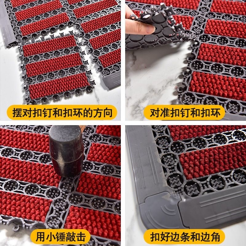 商用模块拼接防滑除尘垫室外刮泥蹭土脚垫酒店门口镂空地垫地毯